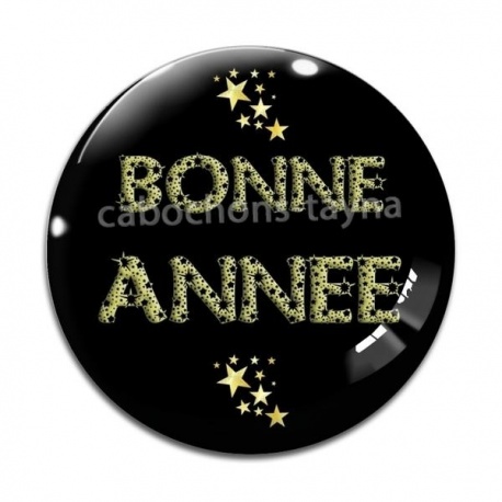 Cabochon Verre - bonne année