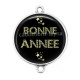 Connecteur Cabochon Argent - bonne année