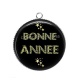 Pendentif Cabochon Argent - bonne année