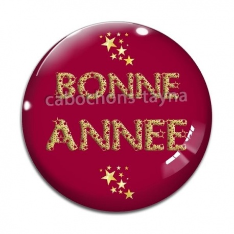 Cabochon Verre - bonne année