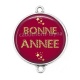 Connecteur Cabochon Argent - bonne année