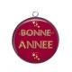 Pendentif Cabochon Argent - bonne année