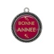 Pendentif Cabochon Argent - bonne année