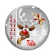 Cabochon Verre - joyeux noël tata