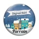 Cabochon Verre - joyeux noël parrain