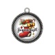 Pendentif Cabochon Argent - botte joyeux noël