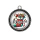 Pendentif Cabochon Argent - botte joyeux noël