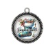 Pendentif Cabochon Argent - botte joyeux noël