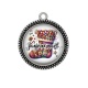 Pendentif Cabochon Argent - botte joyeux noël