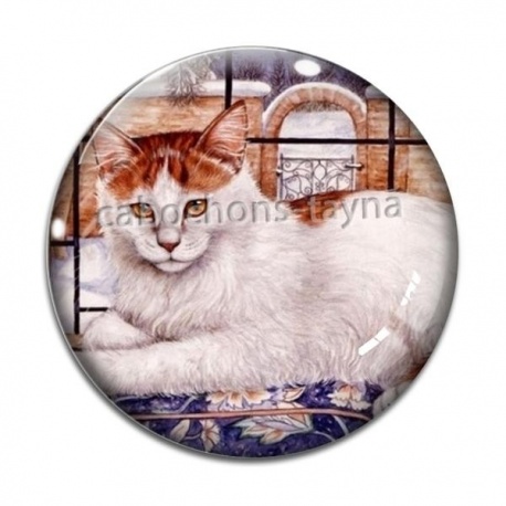 Cabochon Verre - chat