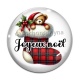 Cabochon Verre - botte joyeux noël