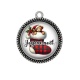 Pendentif Cabochon Argent - botte joyeux noël