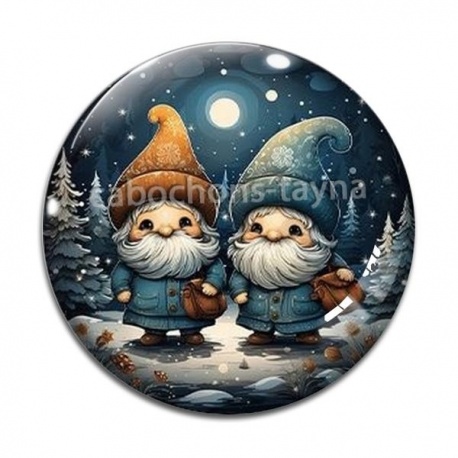Cabochon Verre - papa noël