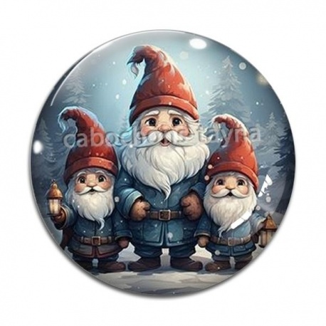 Cabochon Verre - père noël