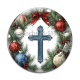 Cabochon Verre - croix de noël
