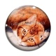 Cabochon Verre - chat