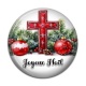 Cabochon Résine - croix joyeux noël