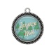 Pendentif Cabochon Argent -  joyeux noël