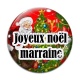 Cabochon Verre - joyeux noël marraine