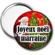 Miroir de poche - joyeux noël marraine