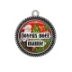 Pendentif Cabochon Argent - joyeux noël mamie