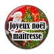 Cabochon Résine - joyeux noël maîtresse