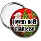 Miroir de poche - joyeux noël maîtresse