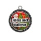 Pendentif Cabochon Argent - joyeux noël maîtresse