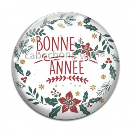 Cabochon Verre - bonne année