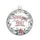 Pendentif Cabochon Argent - bonne année
