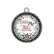 Pendentif Cabochon Argent - bonne année