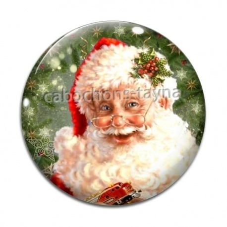 Cabochon Verre - père noël