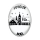 Cabochon Verre Ovale - joyeux noël ovale