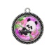 Pendentif Cabochon Argent - panda