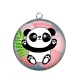 Pendentif Cabochon Argent - panda