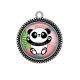 Pendentif Cabochon Argent - panda
