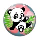 Cabochon Verre - panda
