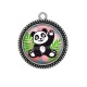 Pendentif Cabochon Argent - panda