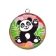 Pendentif Cabochon Argent - panda