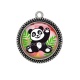 Pendentif Cabochon Argent - panda