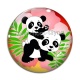 Cabochon Verre - panda