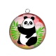 Pendentif Cabochon Argent - panda
