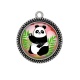 Pendentif Cabochon Argent - panda
