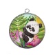 Pendentif Cabochon Argent - panda