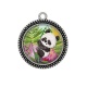 Pendentif Cabochon Argent - panda