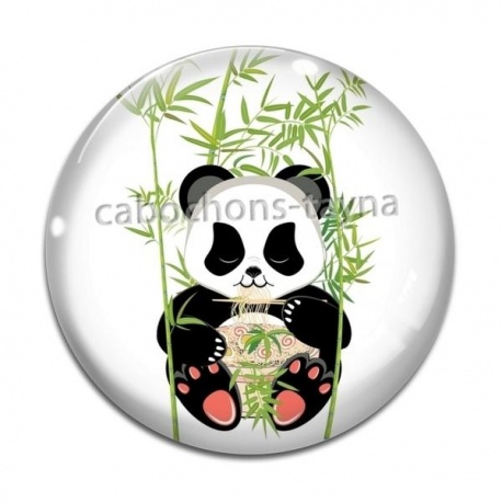 Cabochon Verre - panda