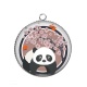 Pendentif Cabochon Argent - panda