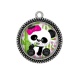 Pendentif Cabochon Argent - panda