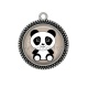 Pendentif Cabochon Argent - panda