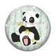 Cabochon Verre - panda